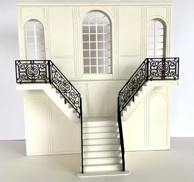 1:12 scale Split Staircase – the Grand Hotel Selection DIY kit Dollhouse Diorama