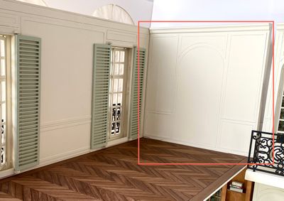 1:12 scale Guest Room Wall – the Grand Hotel Selection DIY kit Dollhouse Diorama