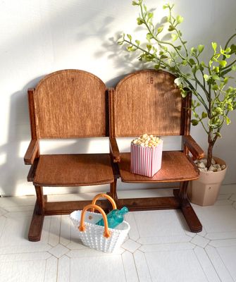 Folding Cinema Chairs / Theatre Seats 2seats or 3 seats as 1/6 scale DIY Kit