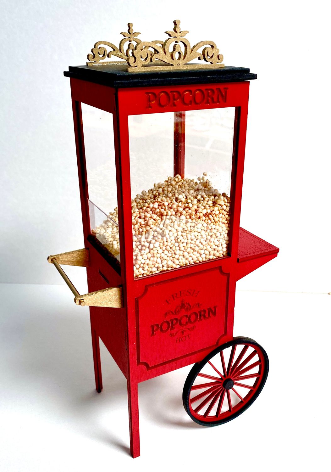 Vintage Popcorn Stand – 1-6 scale fashion doll furniture - Easy DIY kit