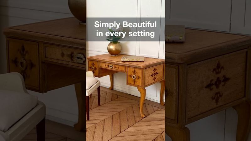 Antique Provençal Desk / Claire Armchair – 1-12 scale dollhouse DIY kit – French Style