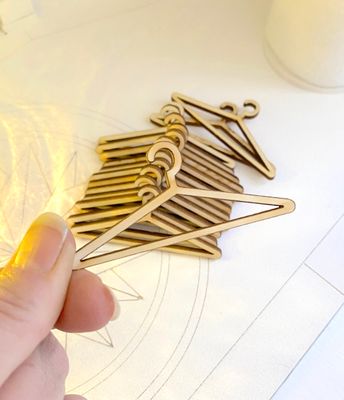 15 Doll Clothes Hangers – 1/6 scale miniature DIY Kit in plywood