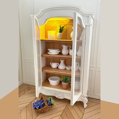 Antique French Armoire – 1/12 scale --- Dollhouse Miniature DIY kit