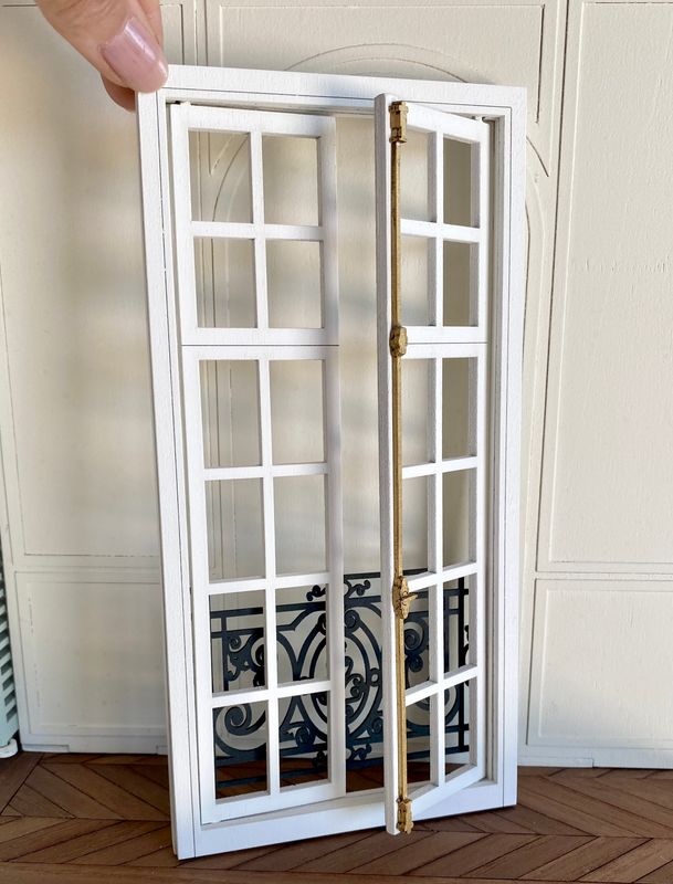 1/12 scale French Double Doors – doll furniture – DIY kit