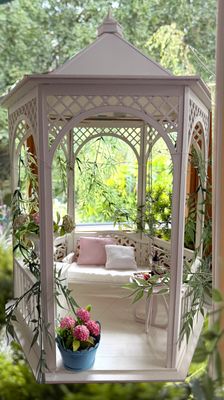 Pergola – Pavilion – Porch Swing 1-6 scale dollhouse DIY kits