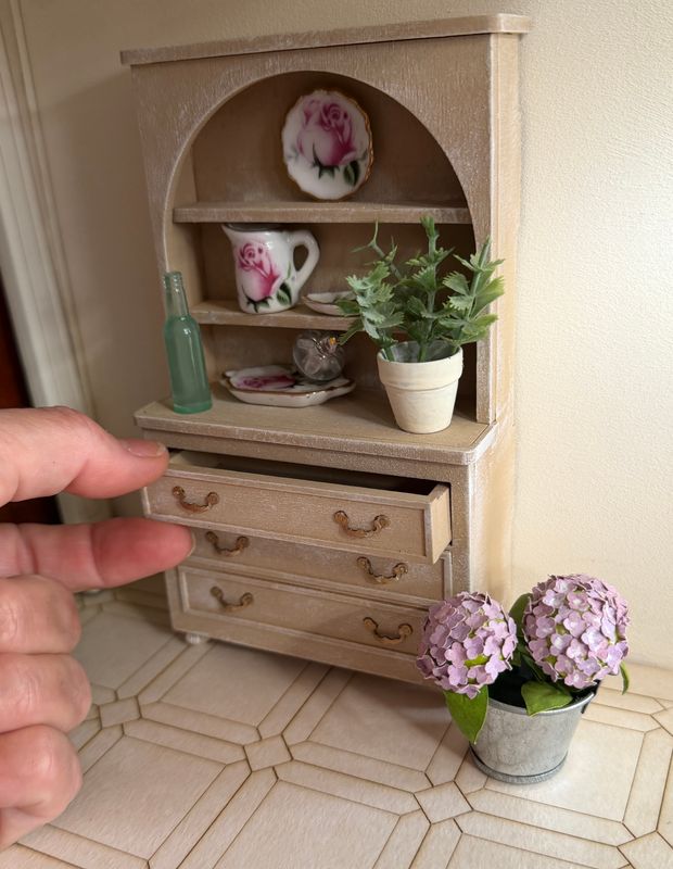 Arched Hutch – 1:12 scale DIY KIT --- dollhouse miniature