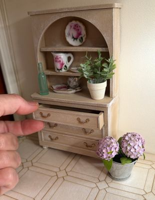 Arched Hutch – 1:12 scale DIY KIT --- dollhouse miniature