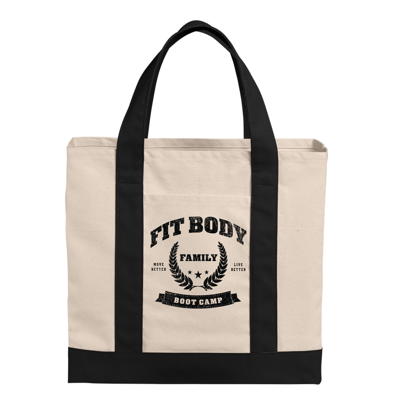 Back To Boot Camp Canvas Gym Tote