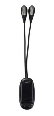 Luz Led Con Clip Dos Brazos Para Lectura Partitura