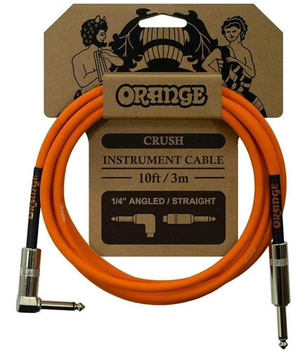 Cable Orange Angular de Instrumento de 3mts