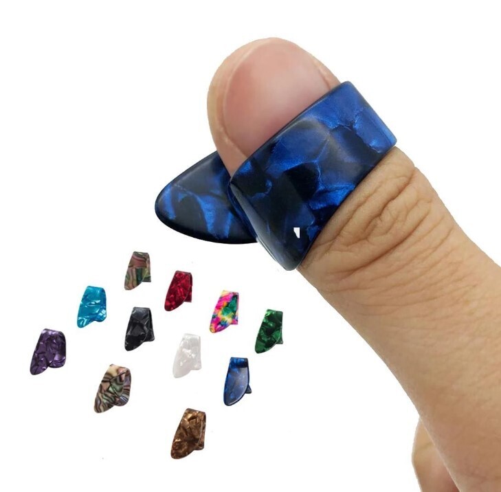 Púas para dedo pulgar varios diseños y colores