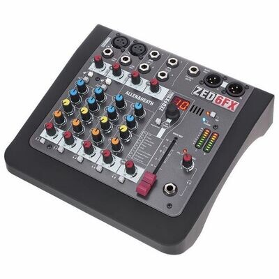 Consola ALLEN &amp; HEAT ZED6-FX COMPACTO DE 6 CANALES con FX