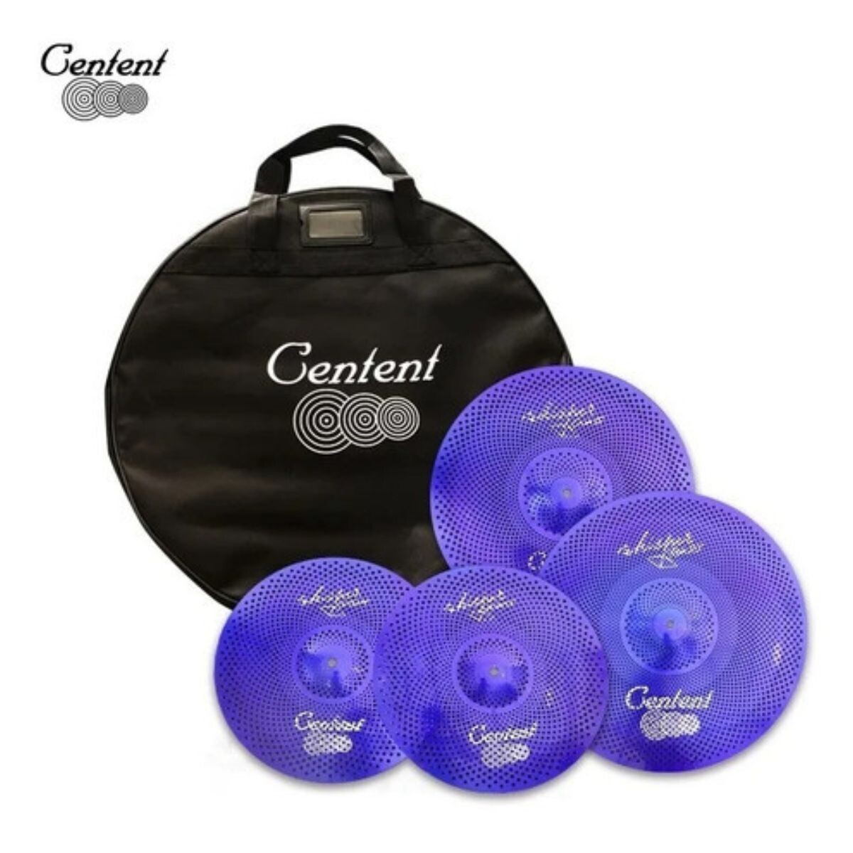 Set Platillos Centent Silenciosos Blue 14-16-18-20+funda