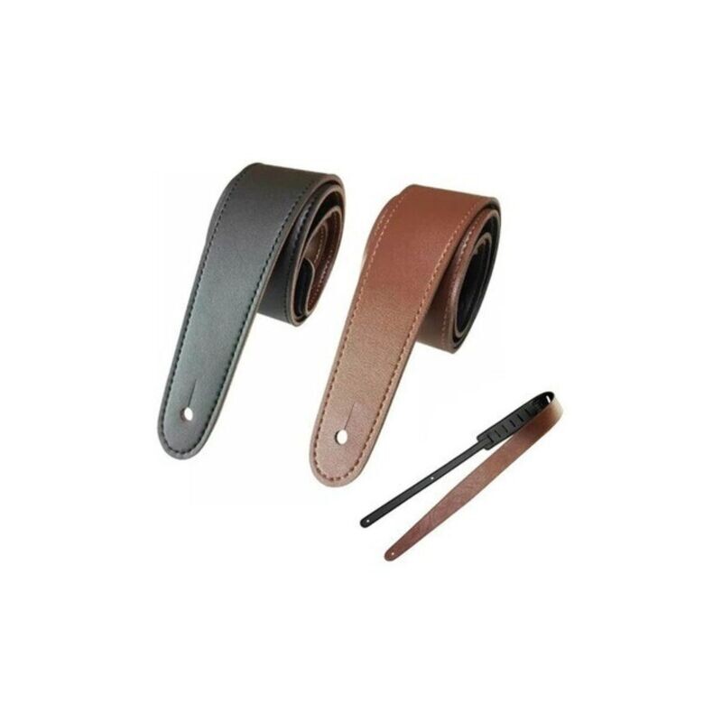 Correa Para Guitarra O Bajo Cuero Sintético Ancha Reversible