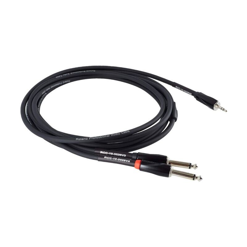 Cable 3,5 TRS-2x1/4 de 1.5 metros Roland RCC-5-3528