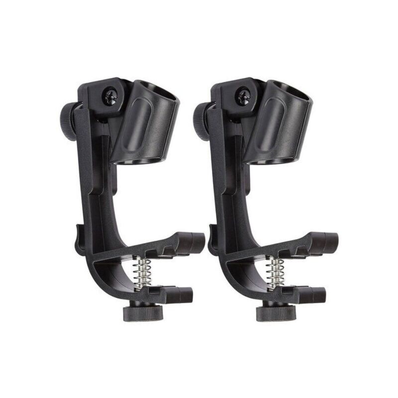 Clamp Soporte De Microfono P/ Tambor Bateria Set 2 Piezas