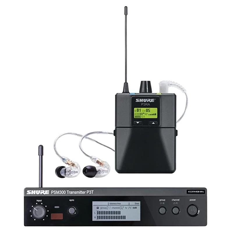 Sistema De Monitoreo In Ear Shure P3tra215cl Psm P3t+p3ra+se215