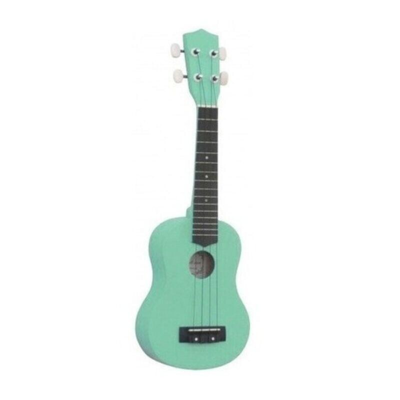 Ukelele Verde Claro Soprano C/funda + Pua, Cuerda De Regalo