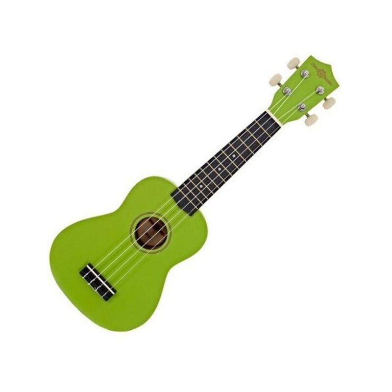 Ukelele Verde Manzana Soprano C/funda + Pua Cuerda De Regalo