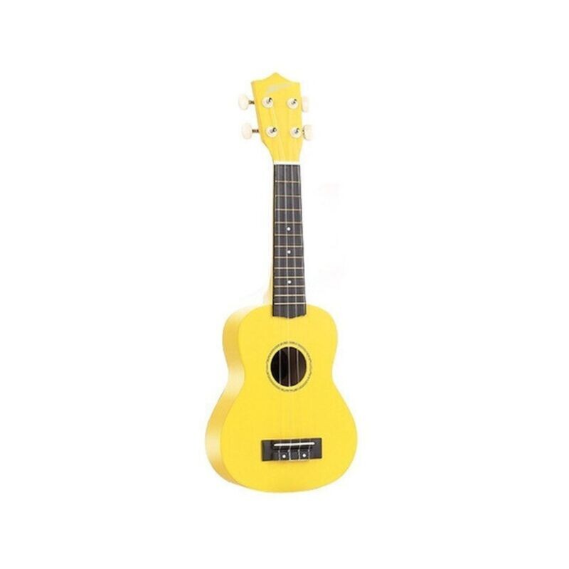 Ukelele Amarillo Soprano C/funda + Pua Cuerda De Regalo