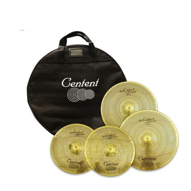 Set Platillos Centent Silenciosos Golden  14-16-18-20+ Funda