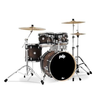 Batería Acústica PDP SATIN CHARCOAL BURST, CHROME HW, 5 PCS