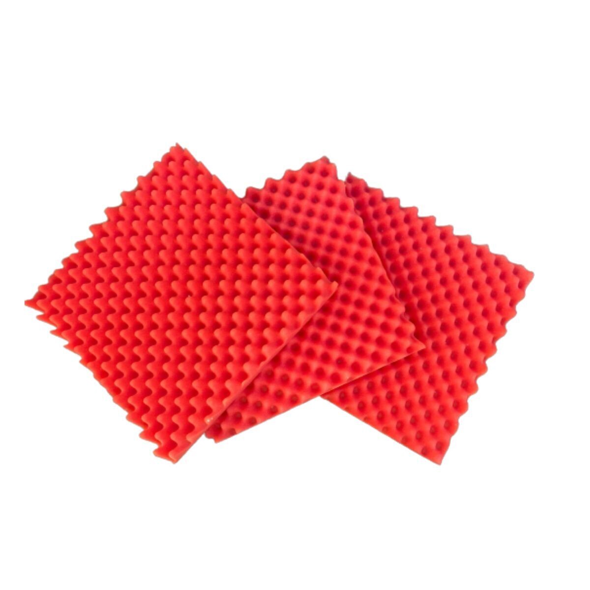 Pack x10 de paneles acústicos ondulados Rojo