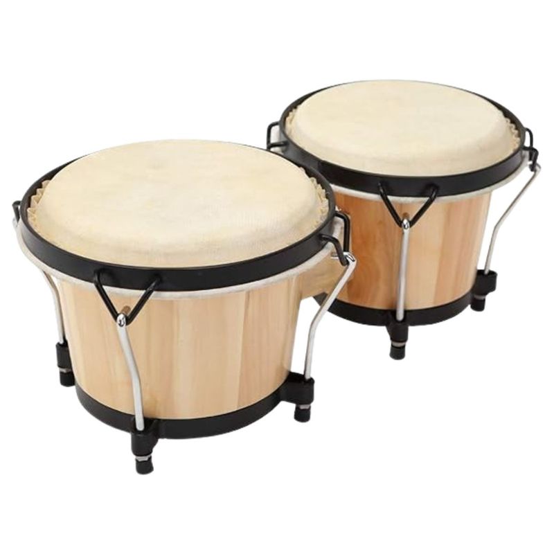 Bongo de Madera de 6 y 7&quot; Color Natural
