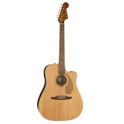 Guitarra Electro Acustica Fender Redondo Player Natural Walnut
