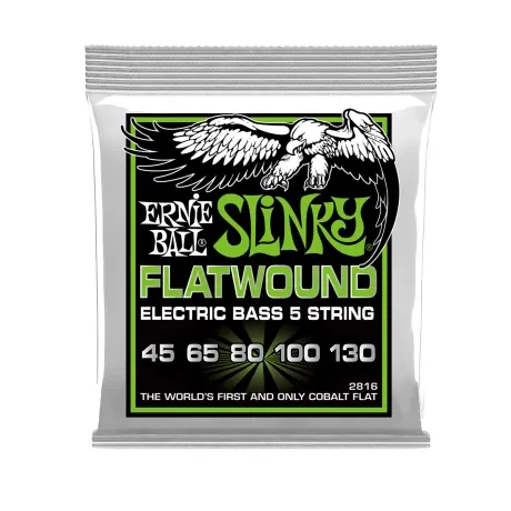 Encordado Bajo Ernie Ball Regular Slinky Flatwound 5str 45-130