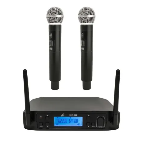 Microfonos Inalambricos Uhf120 De Mano X2