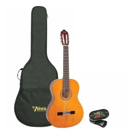 Pack Guitarra Clasica Valencia Vc103k 3/4 Natural