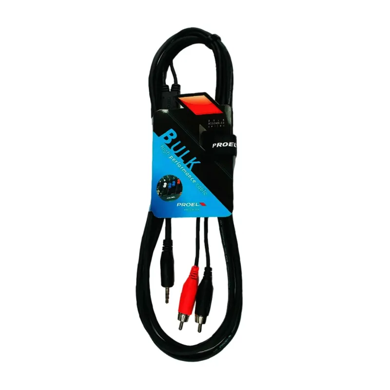 Cable Adaptador Proel Bulk540lu3 3,5st A 2 Rca 3m