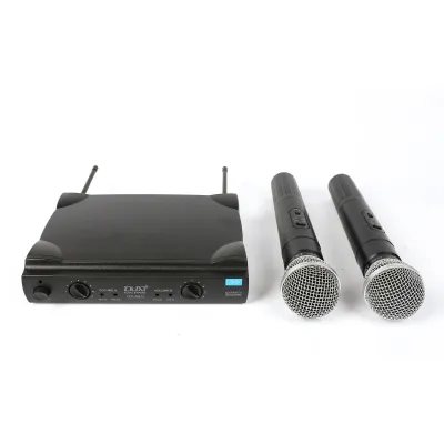 Set microfono inalambrico dx-58ii doble de mano uhf 2 unidades