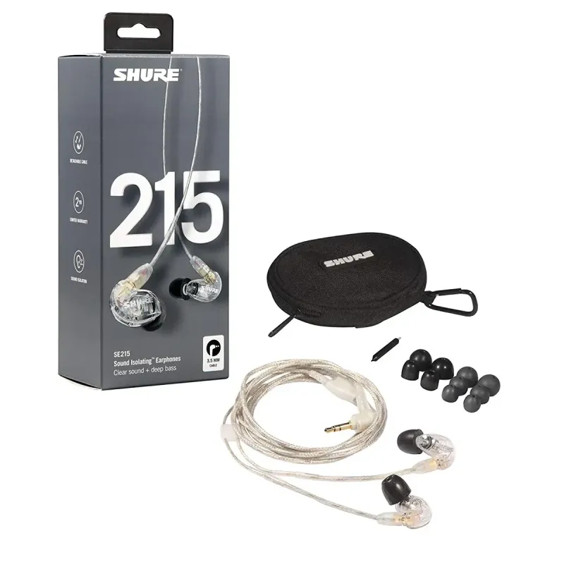 Auriculares In Ear marca Shure modelo Se215 Transparentes