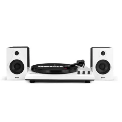 Bandeja De Vinilo Gemini Tt900 Blanca Con Parlantes