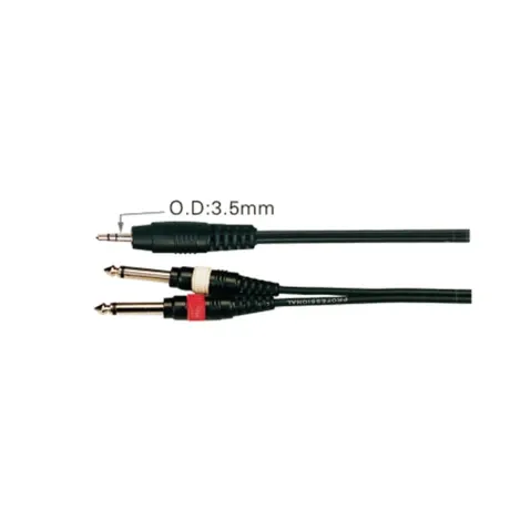 Cable Adaptador Soundking Bb3172m 1x3,5st+2x6,3 2m