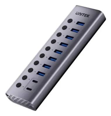 Hub Usb-c Unitek 10 En 1 Con Interruptor