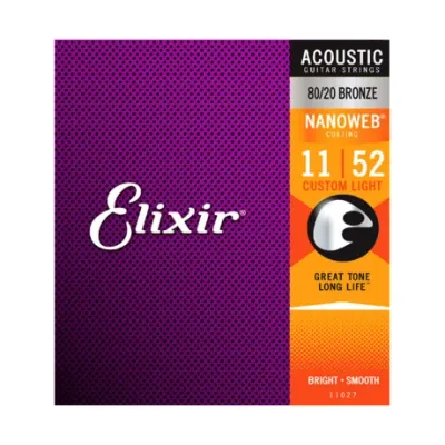 Encordado Folk Elixir Nanoweb 80 20 Bronze 011