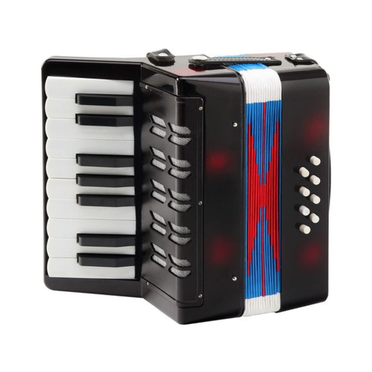 Acordeon Infantil 17 Notas 8 Bajos color Negro marca Purple Turtle