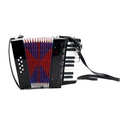 Acordeon Infantil 17 Notas 8 Bajos color Negro marca Purple Turtle