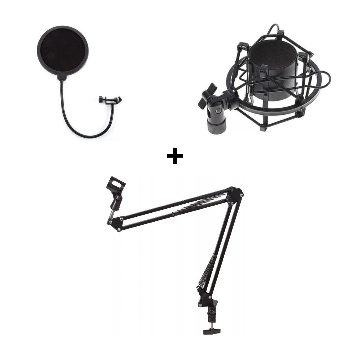 Soporte Microfono Brazo + Araña + Anti Pop