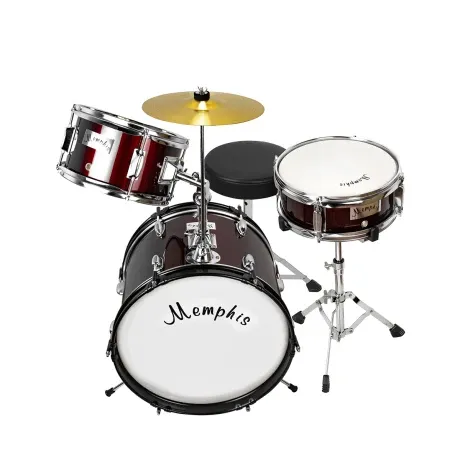 Bateria Infantil Memphis Wine Red 3 Cuerpos
