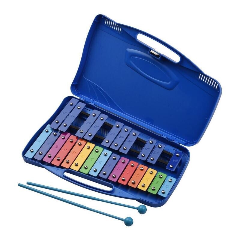 Metalofono 25 Notas Cromatico Con Estuche Xilofono Didactico