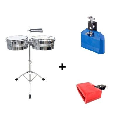 Timbales 13/14 + Soporte + Jam blocks