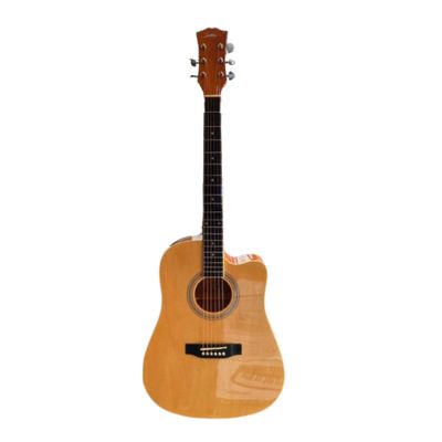 Guitarra Acustica Folk Natural Con Funda Acolchonada