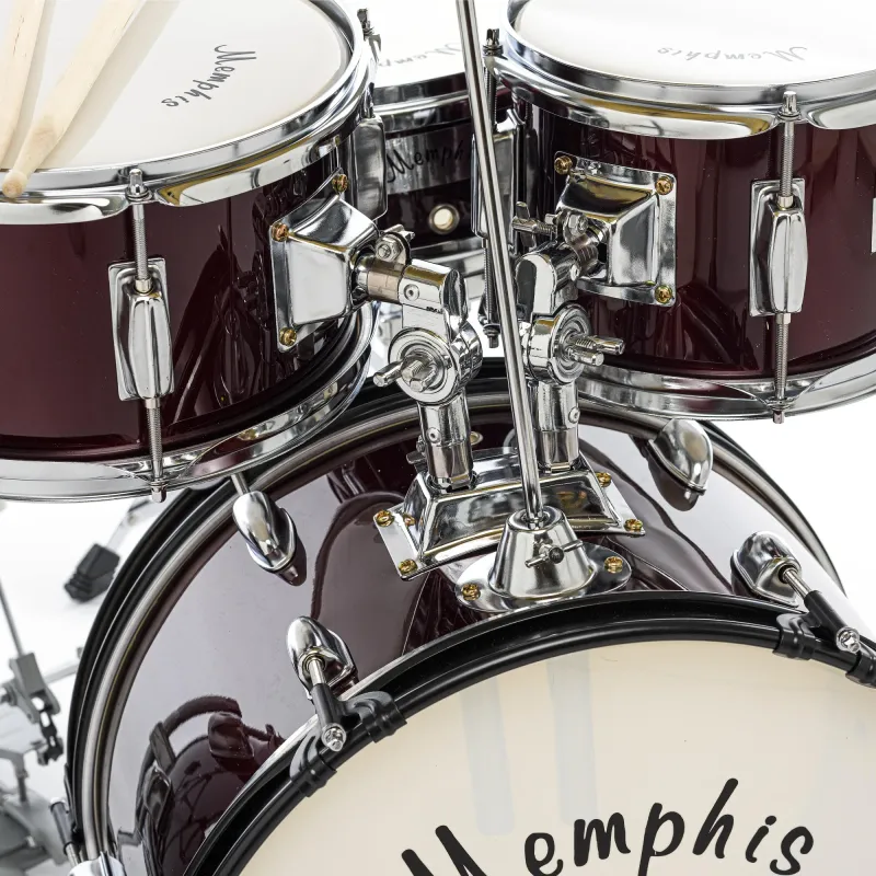 Bateria Infantil Memphis Ft1045 Winered 5 Cuerpos