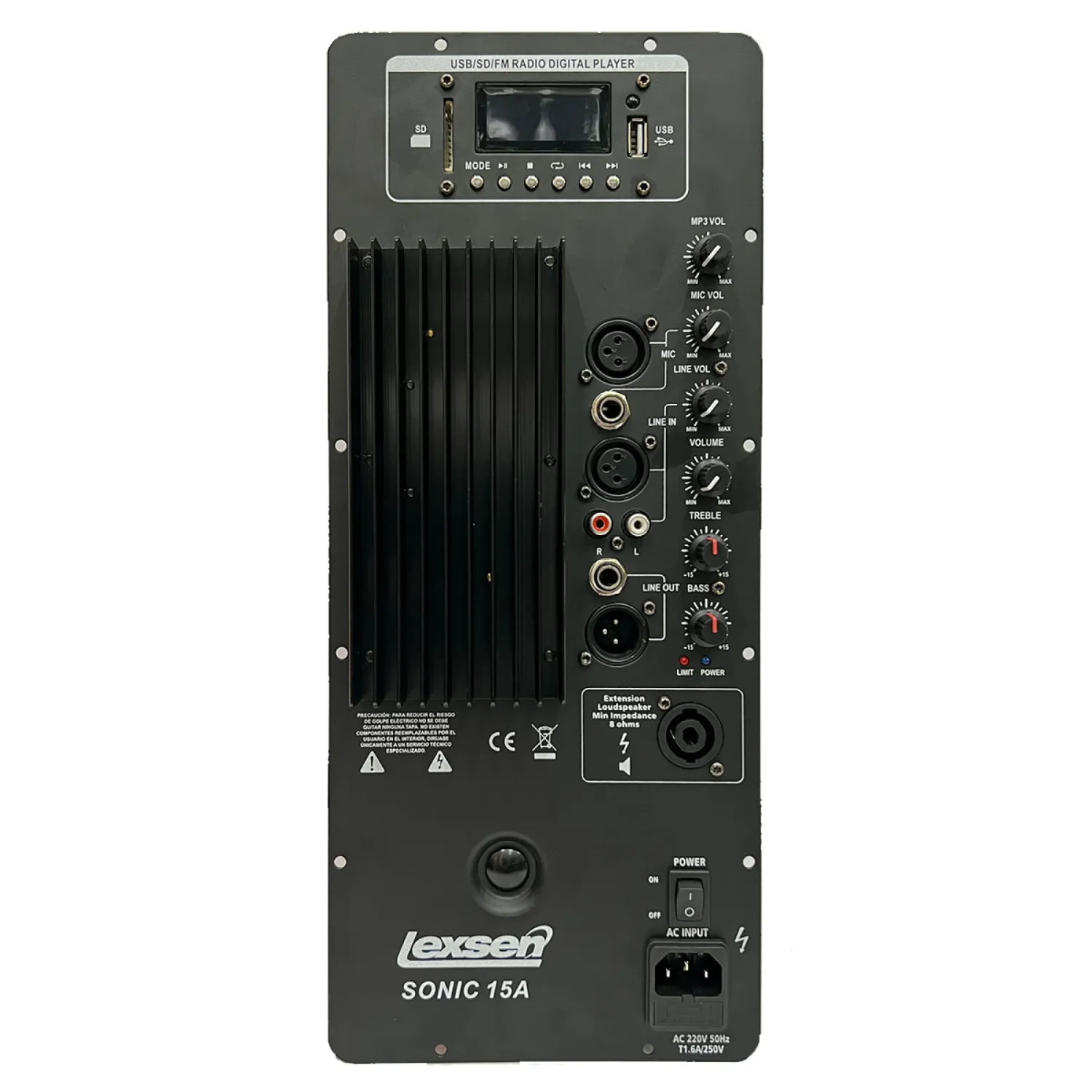 Modulo Amplificador Lexsen Sonic15a 150w Completo
