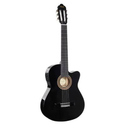Guitarra Electro Acustica Valencia Vc104tcebk Thin Body Black