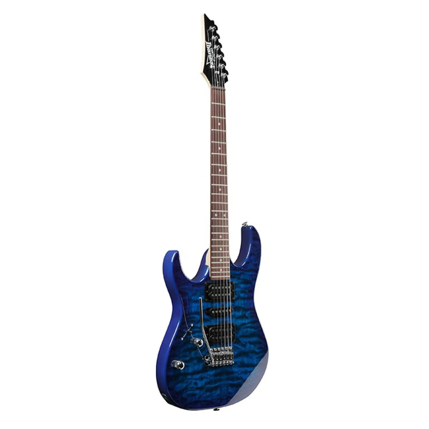 Guitarra Electrica Ibanez Grz70qal Transparent Blue Burst Para Zurdo